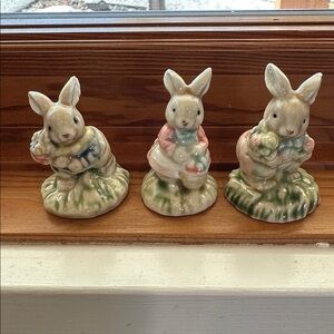 Vintage Albert Kessler Bunny Rabbit Figurines Lot Of 3